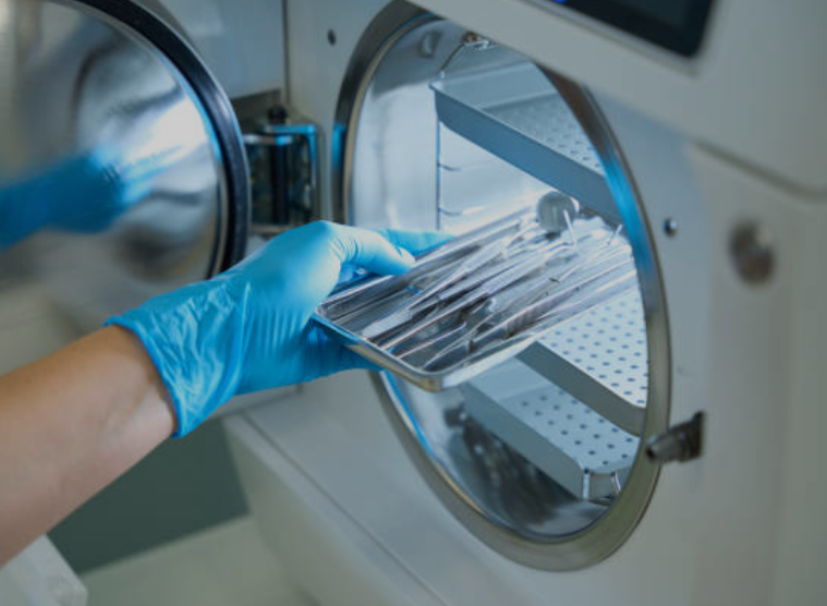 Sterilization area with advanced dental technology at Meridian Dental